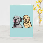 Carte Chiens Mignons Mèmes (Fleur jaune)