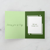 Carte Chiens mignons nom vert Saint Valentin (Intérieur)