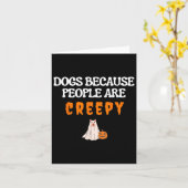 Carte Chiens Parce Que Les Gens Sont Flippants Drôle De  (Fleur jaune)