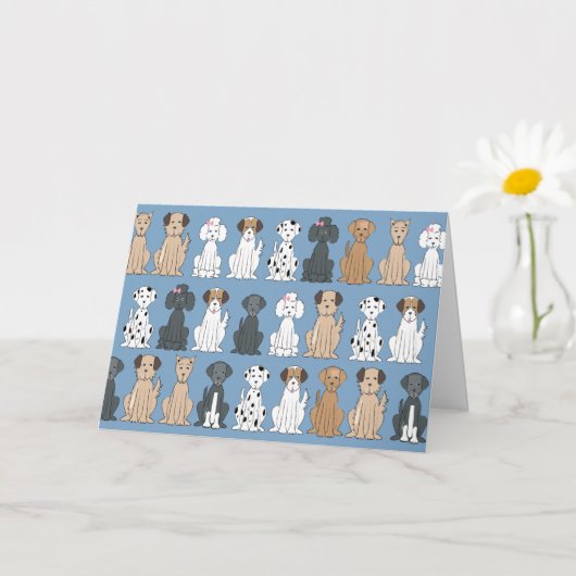 Carte Chiens souriants (Petite plante)