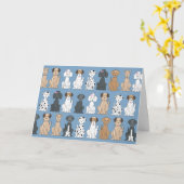 Carte Chiens souriants (Fleur jaune)