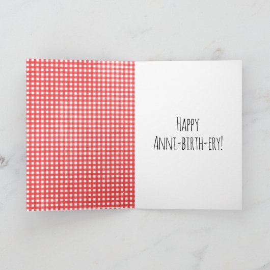 Carte Chiffre Anniversaire Fille Sur En vichy Rouge (Intérieur)