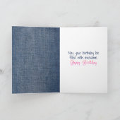 Carte Chiffre d'anniversaire fille avec Golden Retriever (Intérieur)