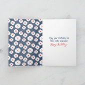 Carte Chiffre d'anniversaire fille avec marguerites (Intérieur)