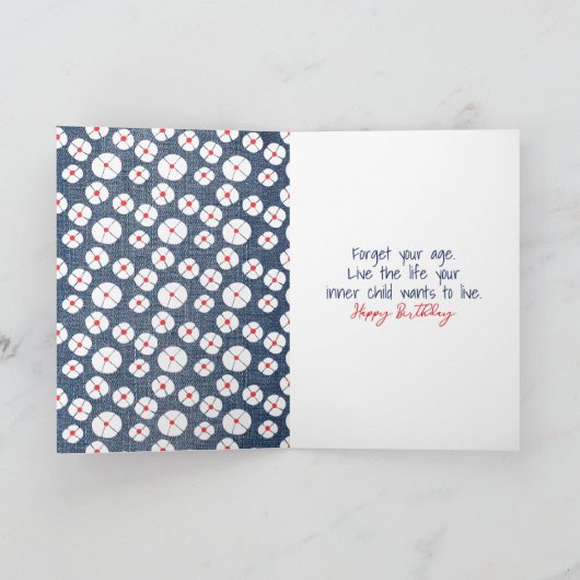 Carte Chiffre d'anniversaire fille avec marguerites (Intérieur)