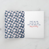 Carte Chiffre d'anniversaire fille avec marguerites (Intérieur)