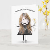 Carte Chiffre d'anniversaire fille avec marguerites (Fleur jaune)