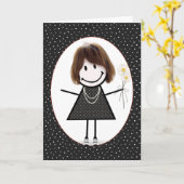 Carte Chiffre d'anniversaire fille pour ami (Fleur jaune)