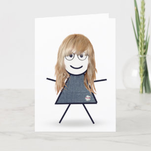 Carte Chiffre d'anniversaire fille pour soeur