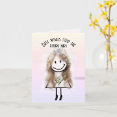 Carte Chiffre D'Épouse Sur Les Coeurs (Fleur jaune)