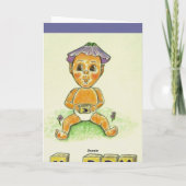 Carte Chiffre orange mignon de joyeux anniversaire (Dos)