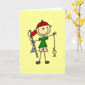 Carte Chiffre T-shirts et cadeaux de bâton de pêche (Fleur jaune)