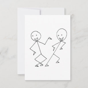 Carte Chiffres À Bâtons Dansant