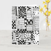 Carte Chiffres Abstraits indiens inspirés (Fleur jaune)