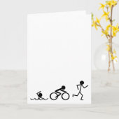 Carte Chiffres des bâtons de triathlon (Fleur jaune)