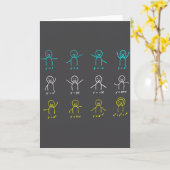 Carte Chiffres drôles d'équation mathématique Danse d'al (Fleur jaune)