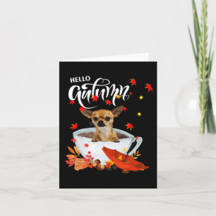 Carte Chihuahua Automne Chien Et Café Automne Jeu De Grâ