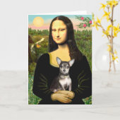 Carte Chihuahua (BlueTan) - Mona Lisa (Fleur jaune)