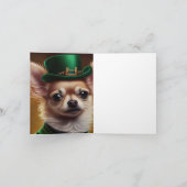 Carte Chihuahua Chien en robe de la Saint Patrick (Intérieur)