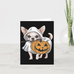Carte Chihuahua Chien Fantôme Halloween