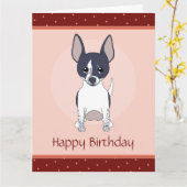 Carte Chihuahua Chien Joyeux Birthay Custom (Fleur jaune)