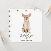 Carte Chihuahua Chien maman Chiot Animaux de compagnie A (Devant/Arrière en situation)