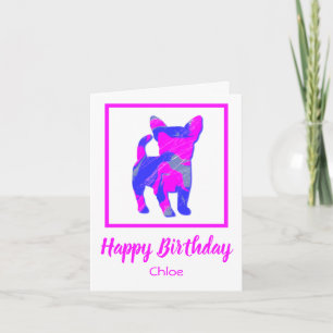 Carte Chihuahua Chien Silhouette Funny Birthday Card