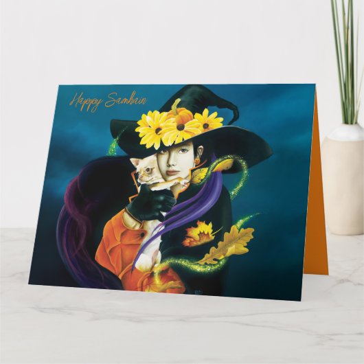 Carte Chihuahua Chien sorcière Halloween (Devant)