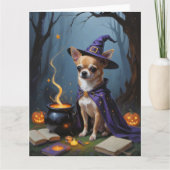 Carte Chihuahua Chien Whimsical Halloween Peinture (Devant)