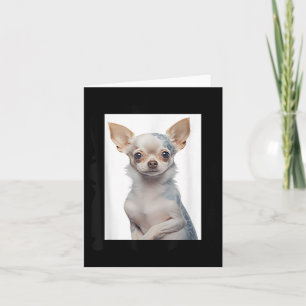 Carte Chihuahua Chig à vapeur avec tatouage Super Chien