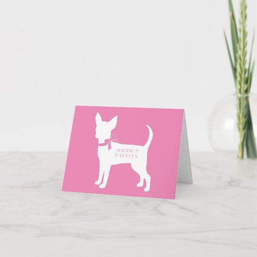 Carte Chihuahua Chig Puppy Note Card (Devant)