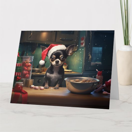 Carte Chihuahua Christmas Cookies Holiday (Devant)