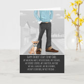 Carte Chihuahua de la Fête des pères des chiens (Fleur jaune)