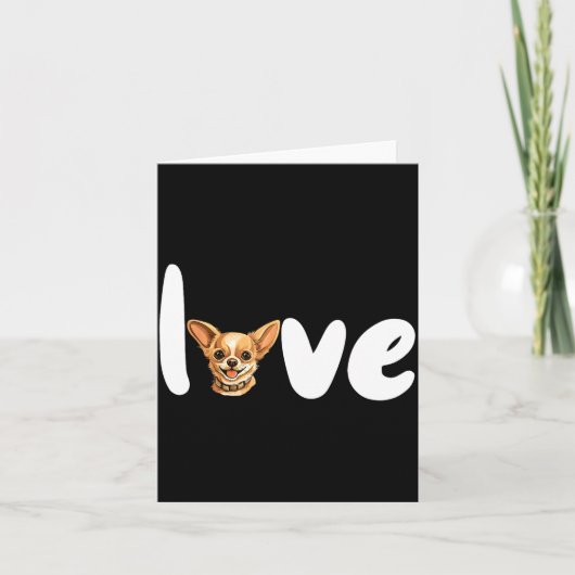 Carte Chihuahua Dog Love For Valentine's Day  (Devant)