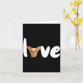 Carte Chihuahua Dog Love For Valentine's Day  (Fleur jaune)