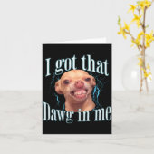 Carte Chihuahua Funny Meme (Fleur jaune)