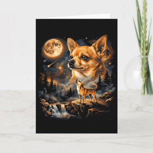 Carte Chihuahua Hurle À La Lune Vintage Drôle De Chihua