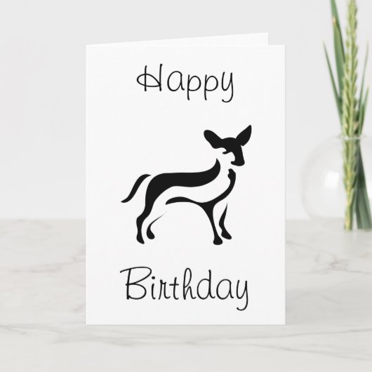 Carte Chihuahua Joyeux anniversaire (Devant)