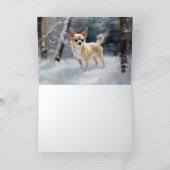 Carte Chihuahua Laisser neiger Noël (Intérieur)