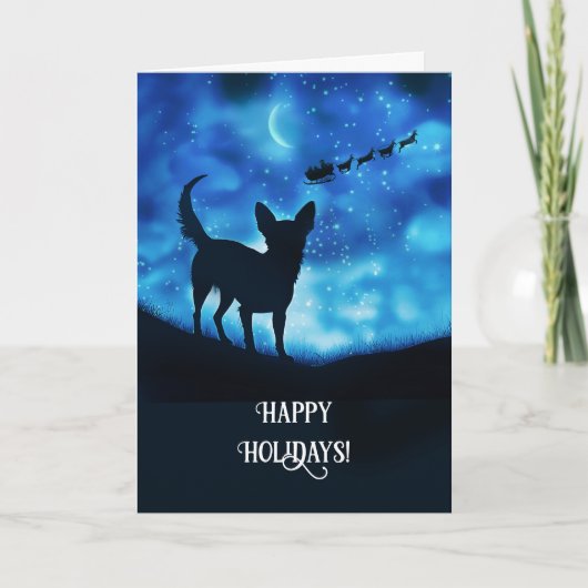Carte Chihuahua Noël Joyeuses Fêtes (Devant)