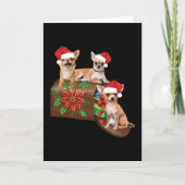 Carte Chihuahua On Box Letter Christmas Ornement mignon (Devant)