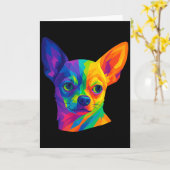 Carte Chihuahua P Art Rtrait For Dog Owners (Fleur jaune)