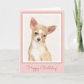 Carte Chihuahua Peinture - Cute Original Chien Art (Devant)