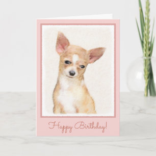 Carte Chihuahua Peinture - Cute Original Chien Art