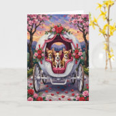 Carte Chihuahua Saint-Valentin (Fleur jaune)