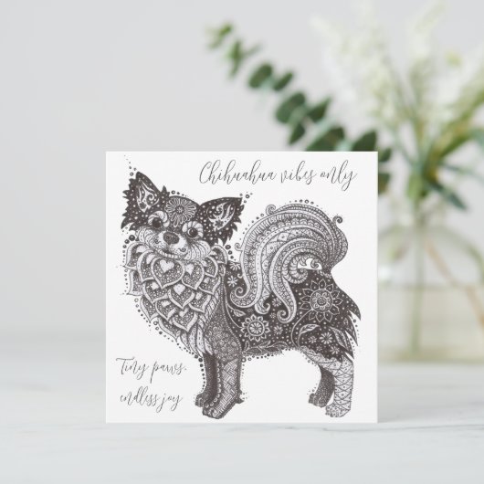 Carte Chihuahua Vibes Card (Debout devant)