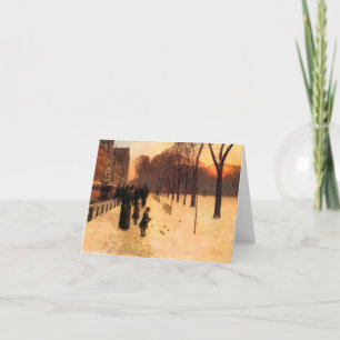 Carte Childe Hassam - Boston au crépuscule quotidien