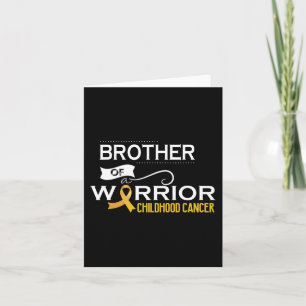 Carte Childhood cancer awareness Brother of a warrior