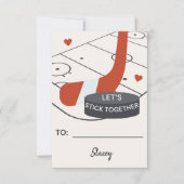 Carte Children Valentine Hockey "Let's Stick Together" (Devant)
