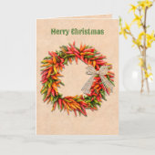 Carte Chili du sud-ouest Ristra Wreath Noël (Fleur jaune)